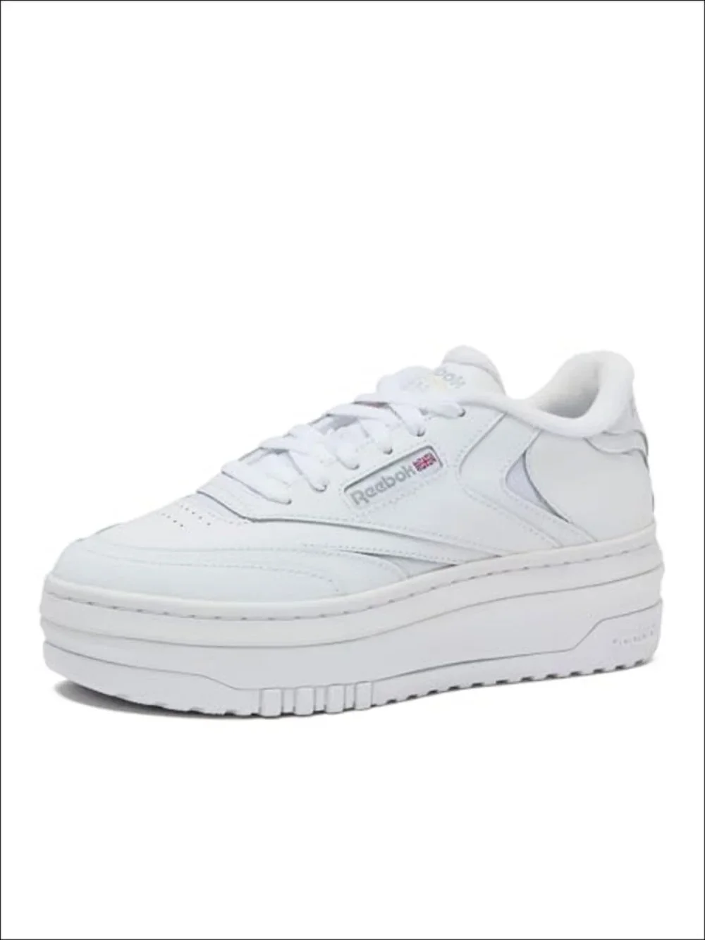 Platform Sneakers Leather Upper Lace-Up Casual Walking Tennis Shoes